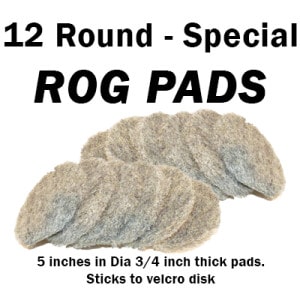 ROG cleaner kit with 12 round special pads.