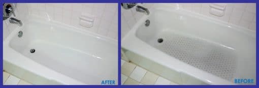 Reviews about how effective ROG3 cleaner used in bathtub.