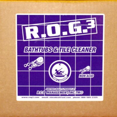 ROG3 bulk case labeled for twelve 32-ounce blue liquid bottles