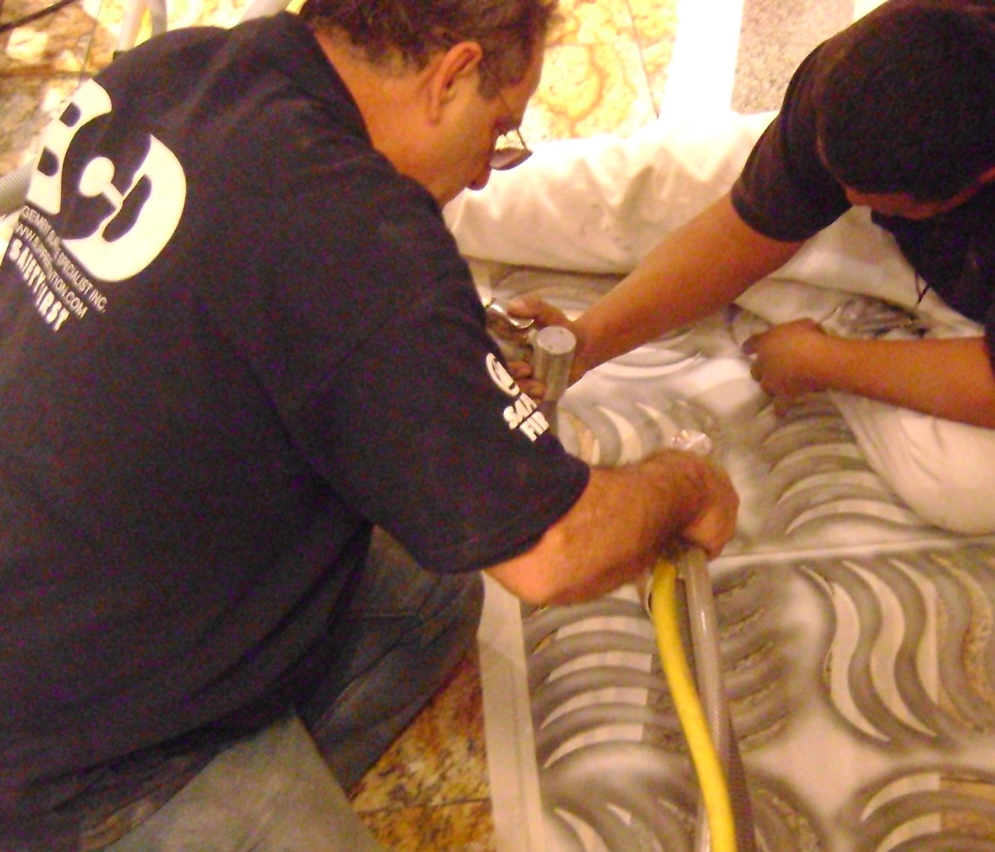 ROG3 surface specialists performing commercial floor corrective work